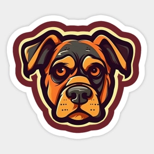 Angry Rottweiler dog portrait Sticker